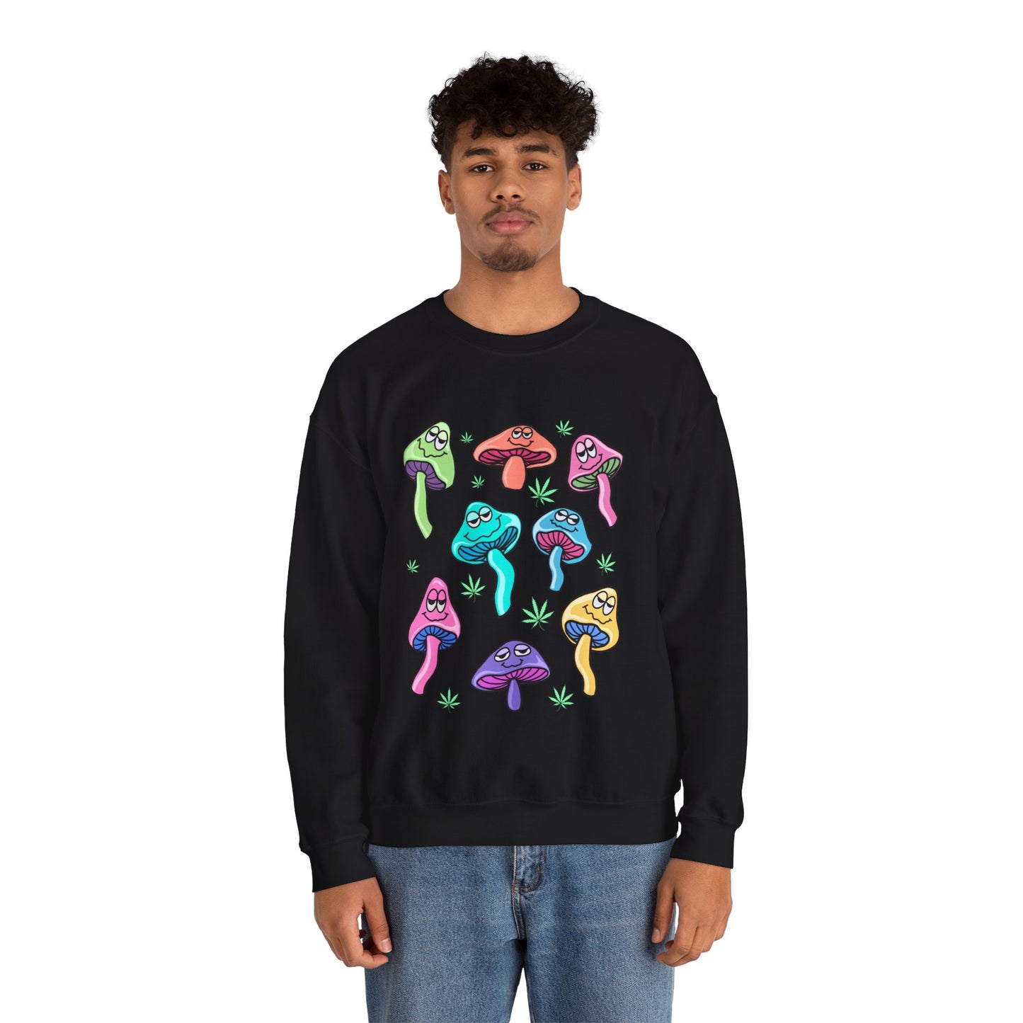 Trippy Mushrooms 420 Crewneck Sweatshirt