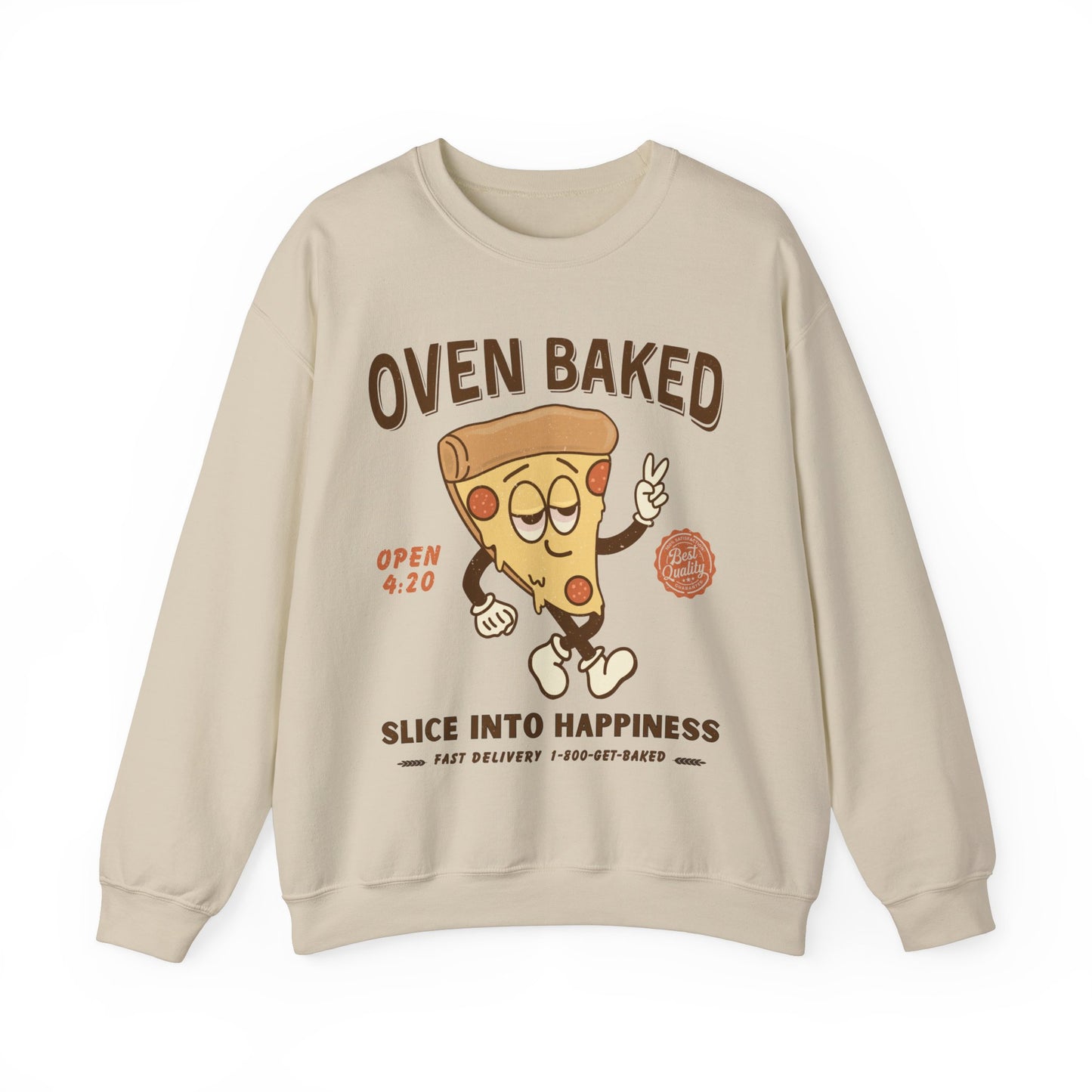 Oven Baked Pizza 420 Crewneck Sweatshirt
