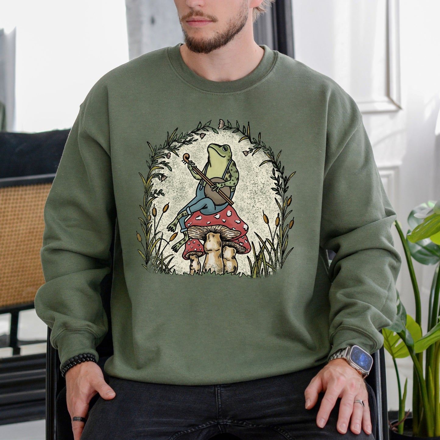 Frog Cottagecore Crewneck Sweatshirt