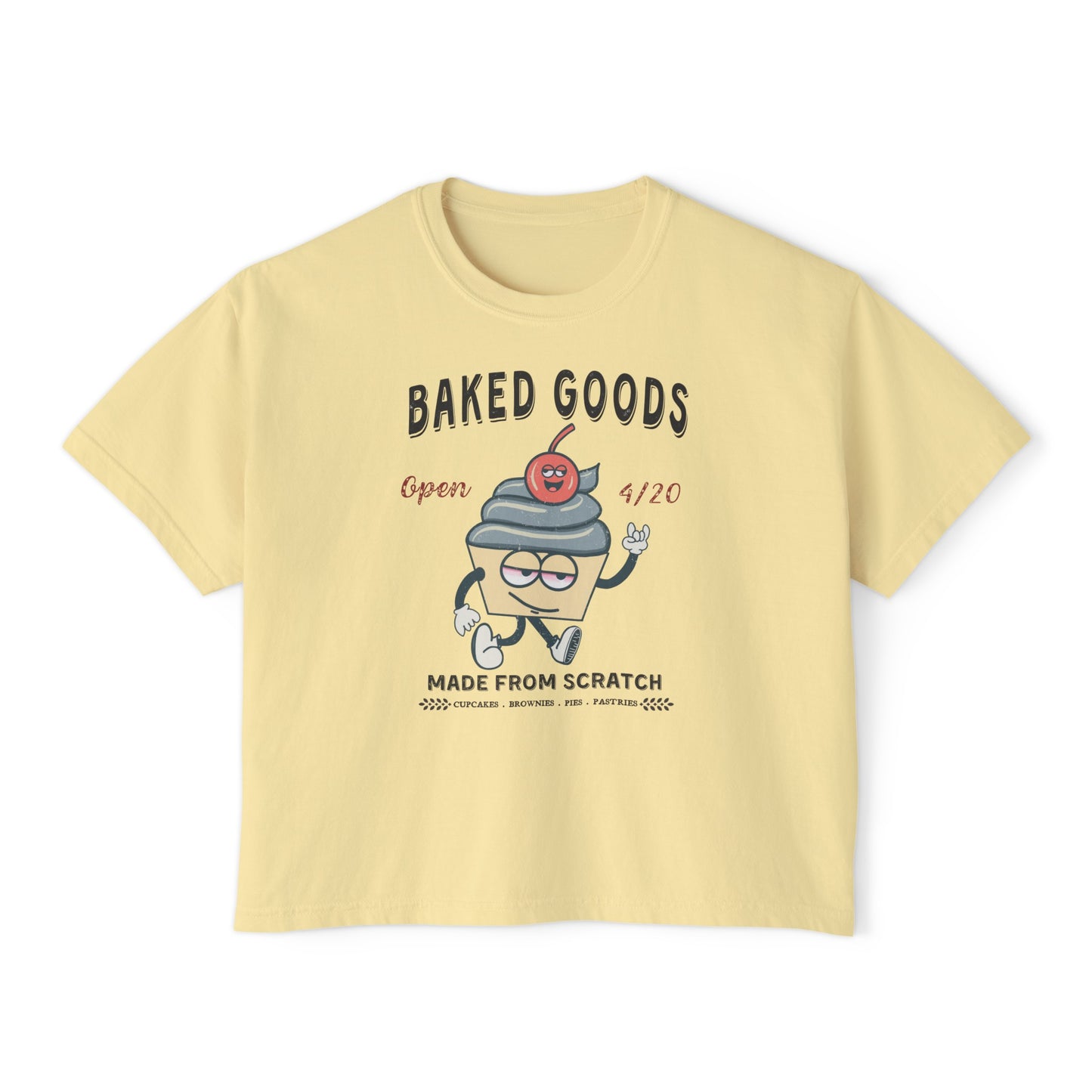 Baked Goods Cupcake 420 Boxy Tee