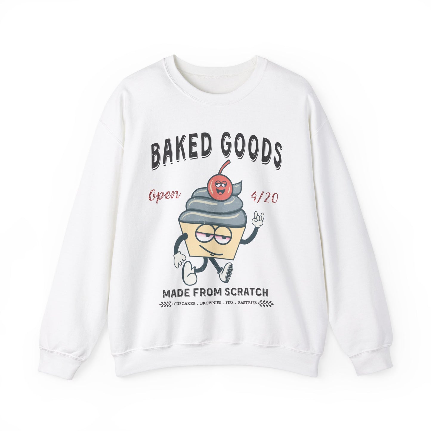 Baked Goods Cupcake 420 Crewneck Sweatshirt
