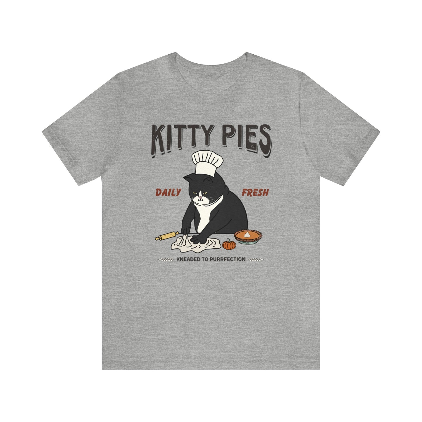 Pumpkin Kitty Pies Tuxedo Cat Chef Tee