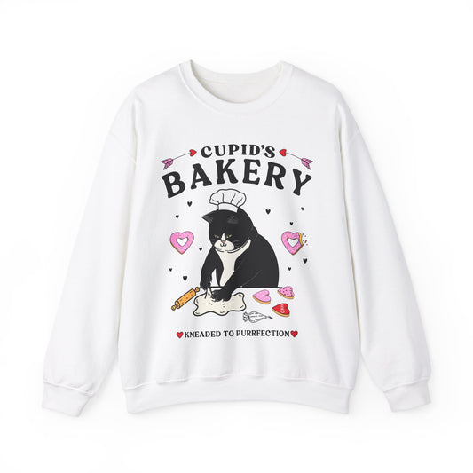 Cupids Bakery Tuxedo Cat Crewneck Sweatshirt